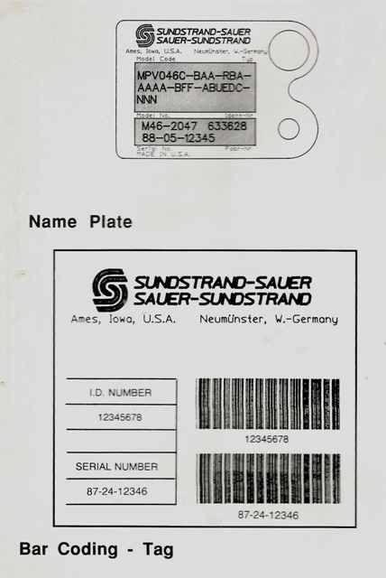 Sundstrand Sauer Danfoss – Identifying Your Unit